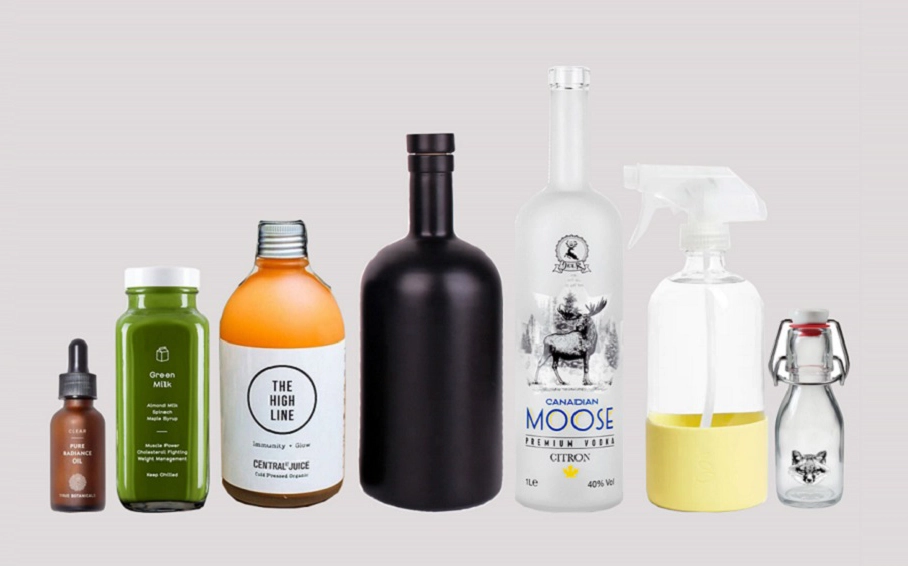 garrafa de vidro personalizada