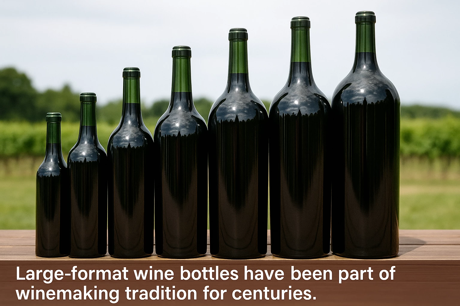 Expositores de garrafas de vinho de grande formato